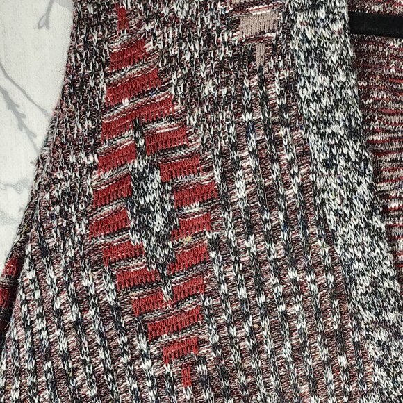 Panache Gray Retro Diamond Knit Button Front Cardigan - Picture 2 of 5